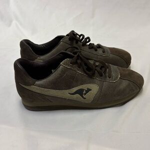 KangaROOS Vintage Suede Leather Crinkle ML Trainers Run Sneakers Classic Pocket